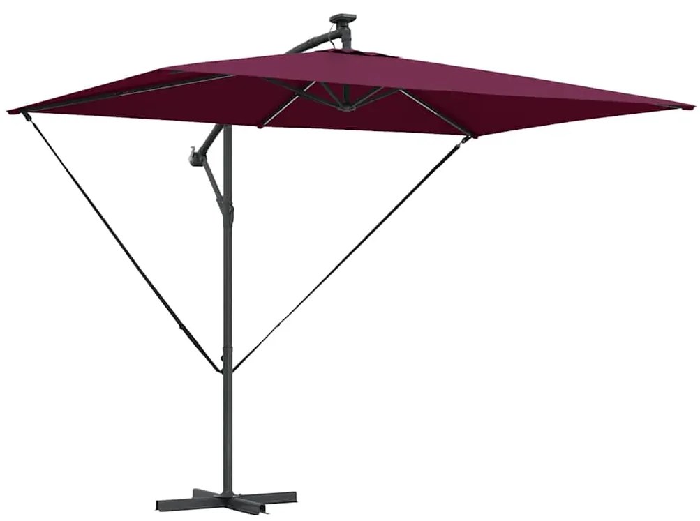 vidaXL Ομπρέλα Cantilever Banana Μπορντό 294 x 200 x 254 εκ.