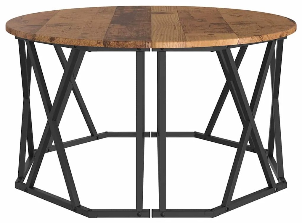 vidaXL Τραπεζάκι σαλονιού Παλαιό ξύλο 80 x 80 x 42 cm
