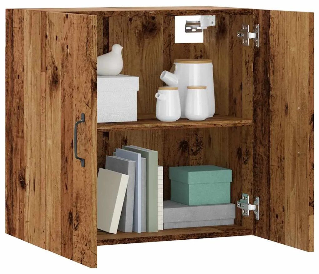 Ντουλάπι Τοίχου Όψη Παλαιού Ξύλου 60x31x60εκ Επεξεργασμένο Ξύλο