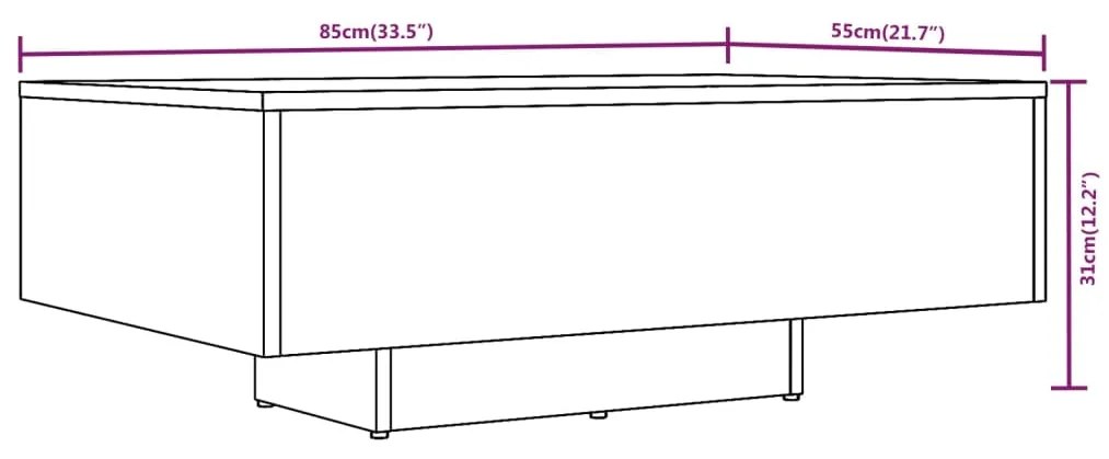 vidaXL Τραπεζάκι Σαλονιού Γκρι Sonoma 85x55x31 εκ. Επεξεργασμένο Ξύλο