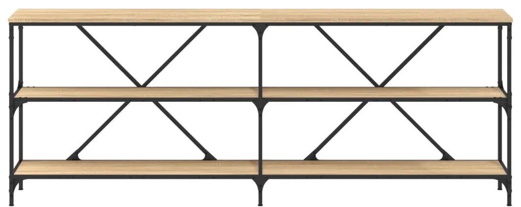 vidaXL Τραπέζι Κονσόλα Sonoma Δρυς 200x30x75 εκ. Επεξ. Ξύλο/Σίδηρος