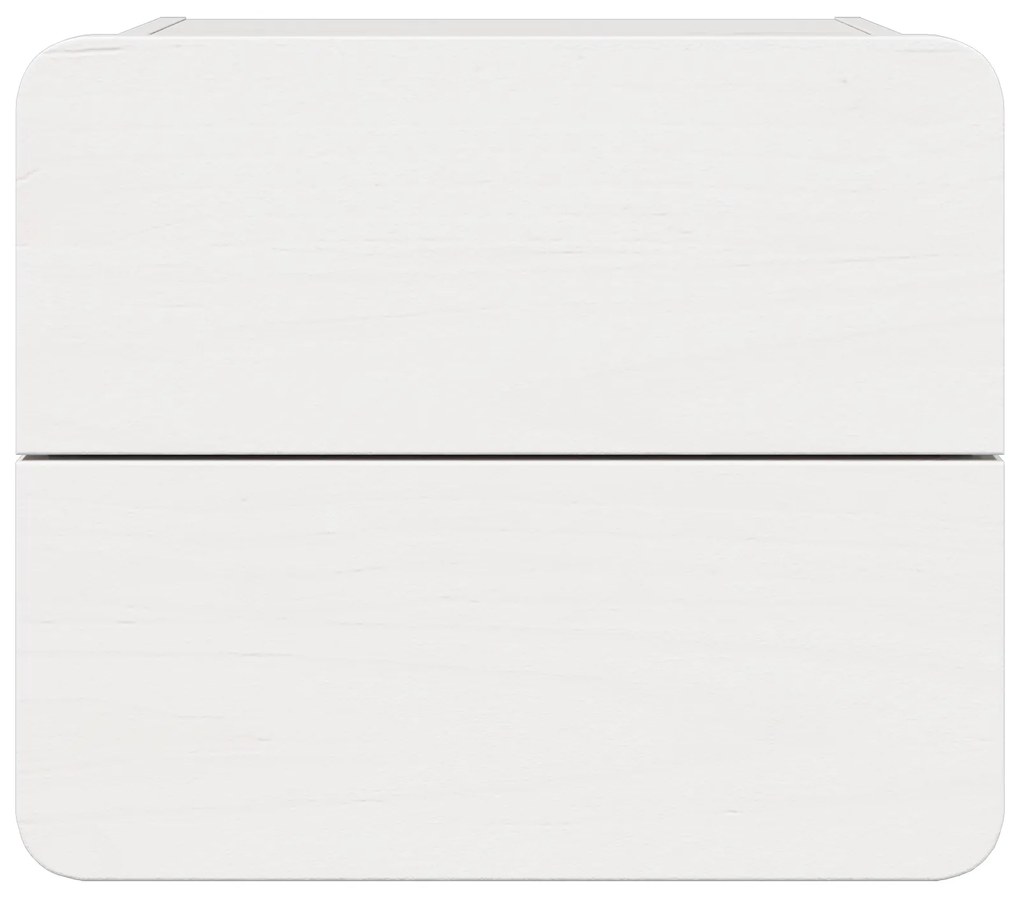 vidaXL Κομοδίνο με συρτάρι Λευκό 39 x 34 x 33 εκ. Μασίφ ξύλο πεύκου