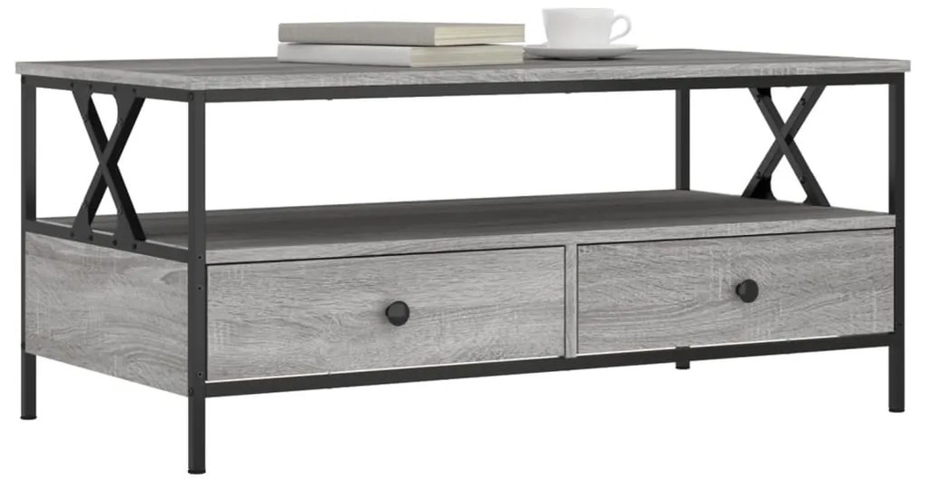 vidaXL Τραπεζάκι Σαλονιού Γκρι Sonoma 100 x 51 x 45 εκ. Επεξεργ. Ξύλο