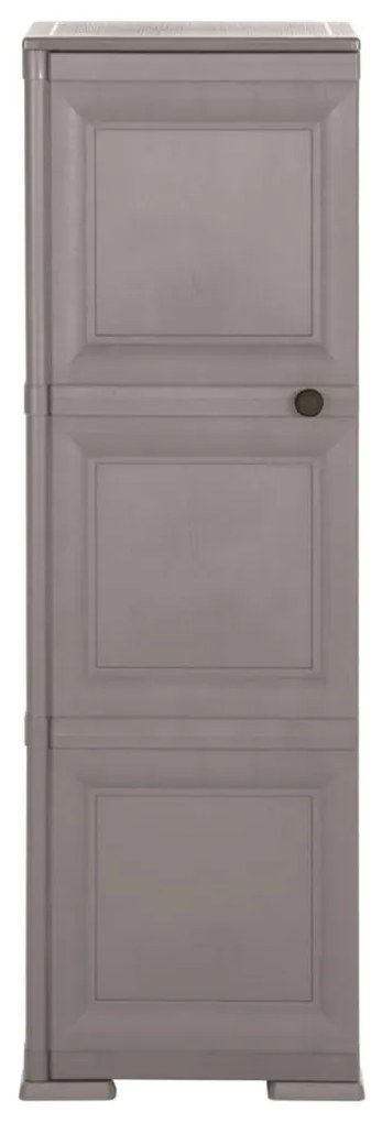 vidaXL Πλαστικό Ντουλάπι Γκρι 40 x 43 x 125 εκ. με Σχέδιο Ξύλου