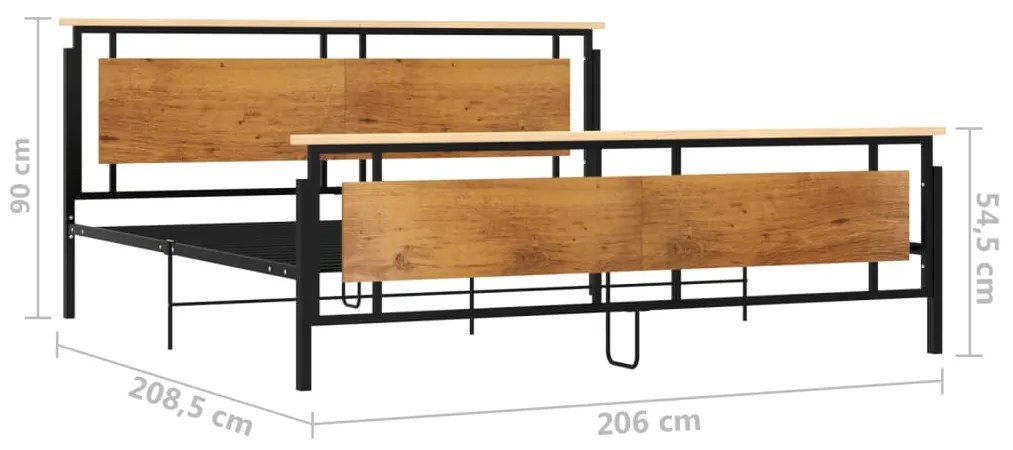 vidaXL Πλαίσιο Κρεβατιού 200 x 200 εκ. Μεταλλικό