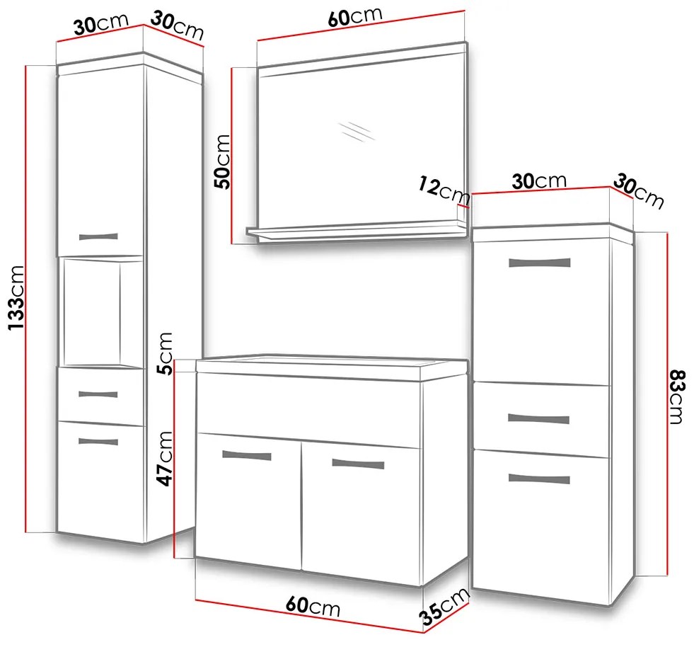 Σετ μπάνιου Albatros-Fusiko - Grafitis