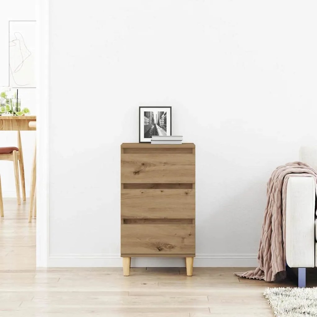vidaXL Κομοδίνο artisan δρυς 40 x 35 x 70 εκ. Επεξεργασμένο ξύλο