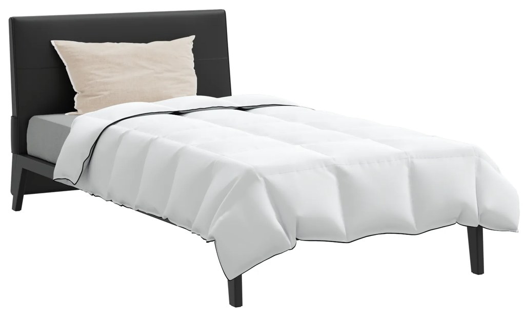 vidaXL Πάπλωμα με μαξιλάρι 2 pcs Λευκό 140 x 200 cm Πούπουλο