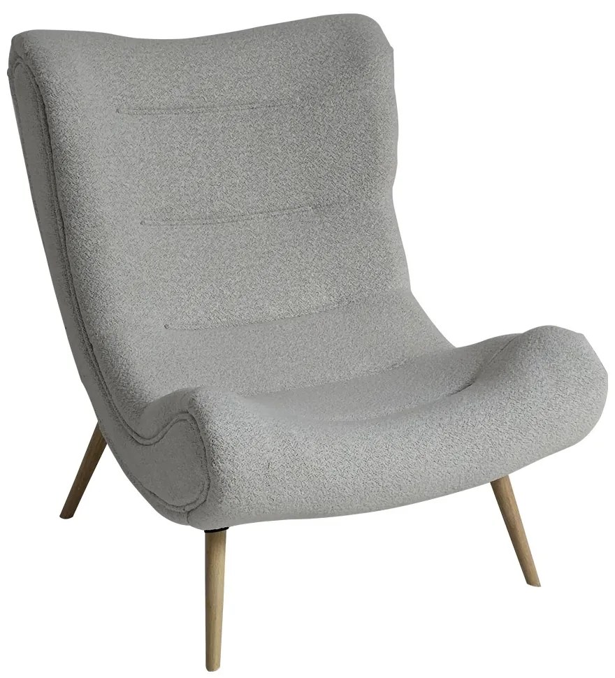 Artekko Cloud Μπεζ Υφασμάτινη Μπουκλέ Πολυθρόνα (97x80x100)cm Artekko 735-2202-W