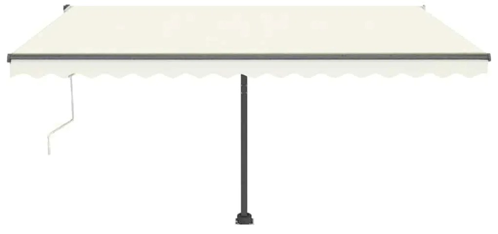 vidaXL Τέντα Αυτόματη με LED & Αισθητήρα Ανέμου Κρεμ 400 x 300 εκ.