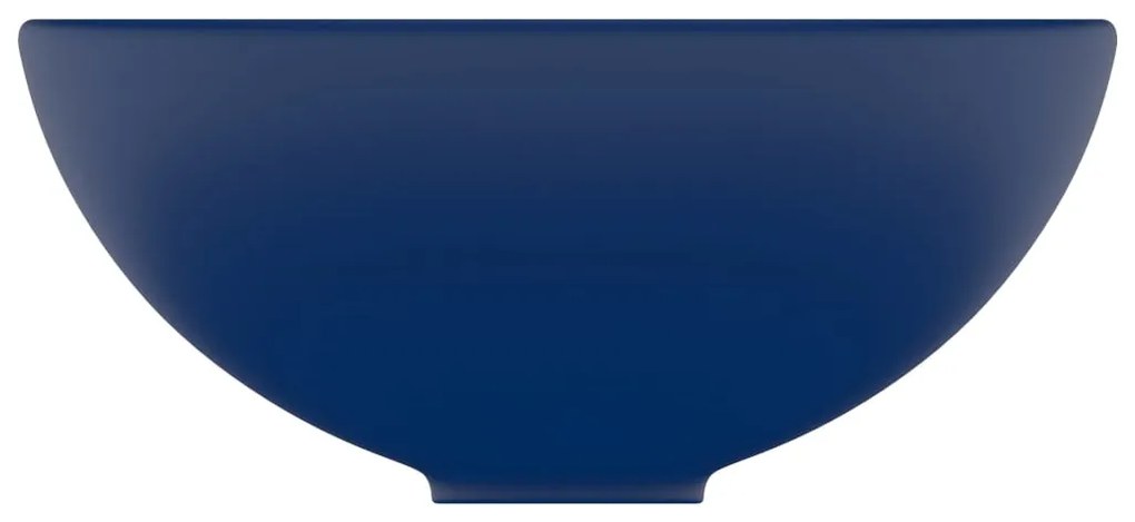 vidaXL Νιπτήρας Πολυτελής Στρογγυλός Σκ. Μπλε Ματ 32,5x14 εκ Κεραμικός