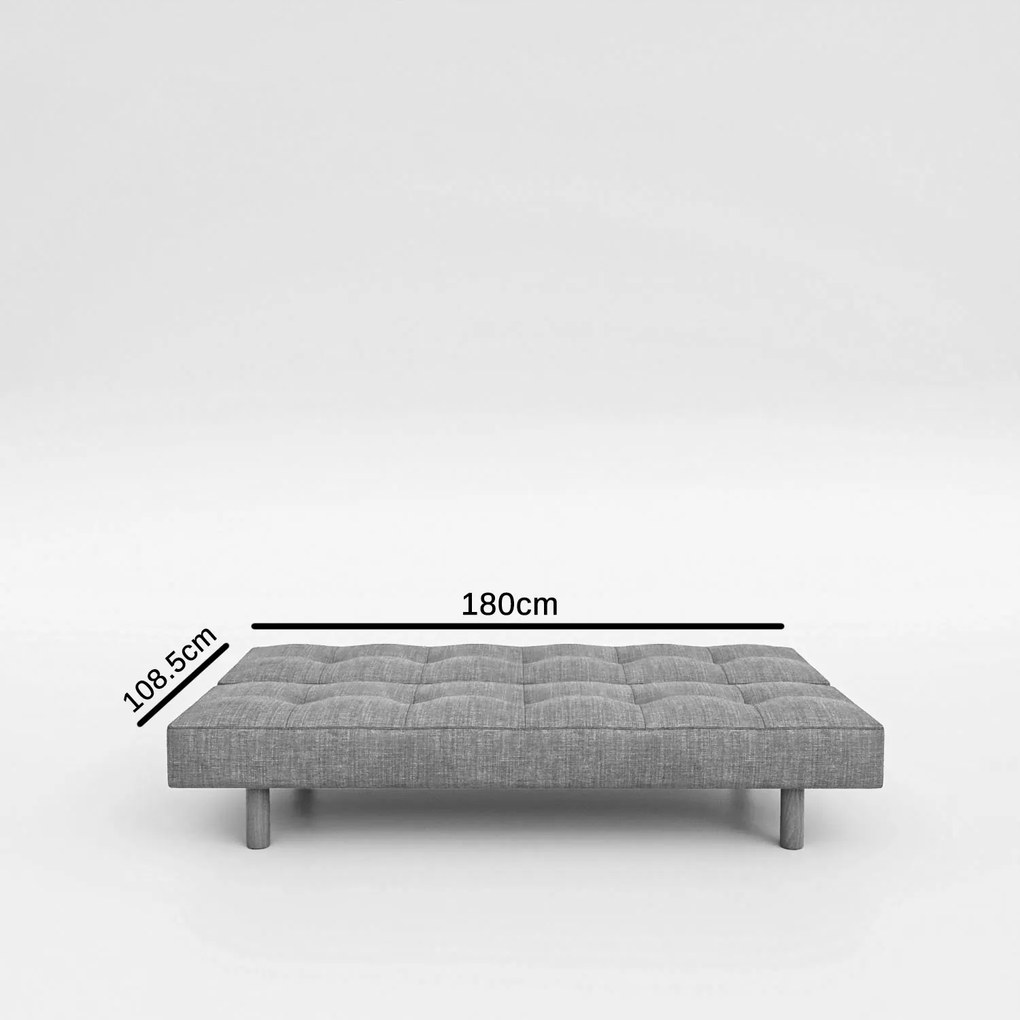 ΚΑΝΑΠΕΣ ΚΡΕΒΑΤΙ HERMES ΤΡΙΘΕΣΙΟΣ ΜΠΕΖ 180X95X82CM