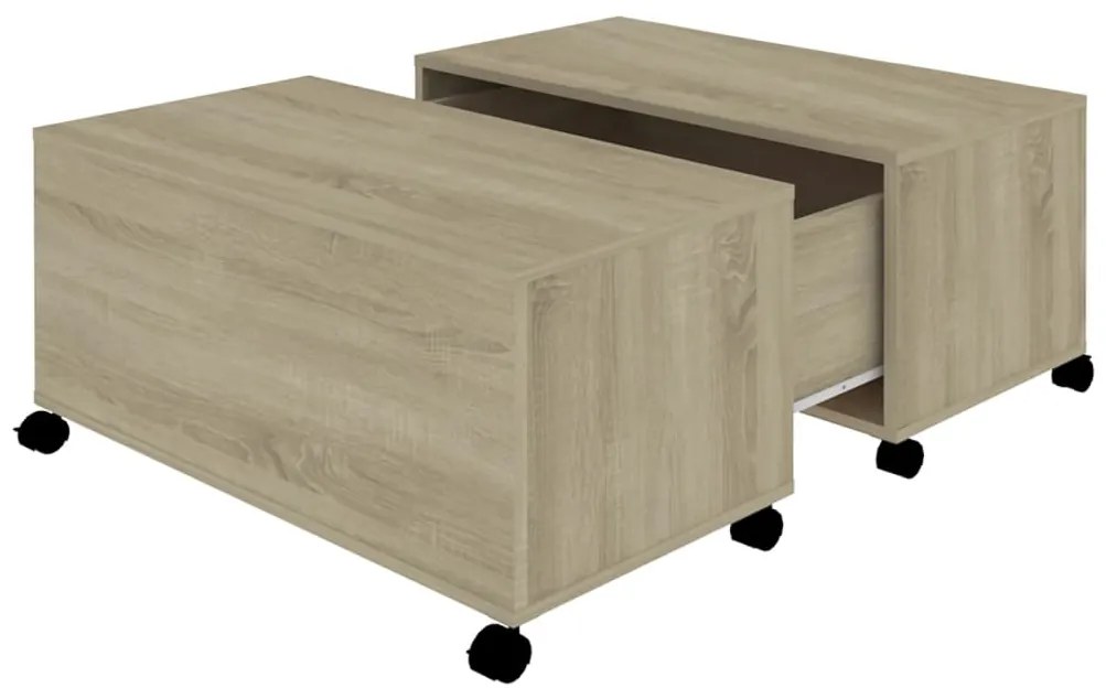 vidaXL Τραπεζάκι Σαλονιού Sonoma Δρυς 75 x 75 x 38 εκ. από Μοριοσανίδα