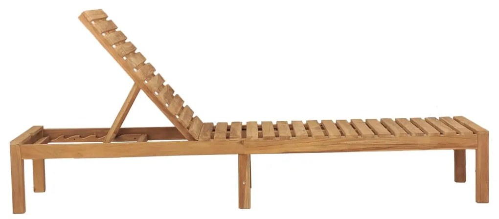 vidaXL Ξαπλώστρες 2 τεμ. από Μασίφ Ξύλο Teak
