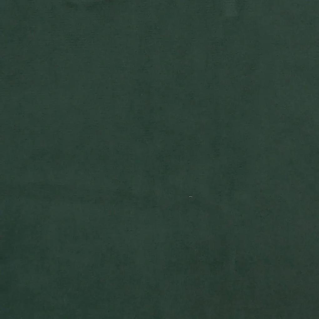 vidaXL Στρώμα με Pocket Springs Σκούρο Πράσινο120x200x20 εκ. Βελούδινο