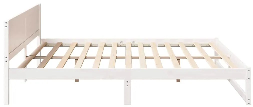 vidaXL Σκελετός Κρεβατιού Λευκό 180 x 200 cm Μασίφ ξύλο πεύκου