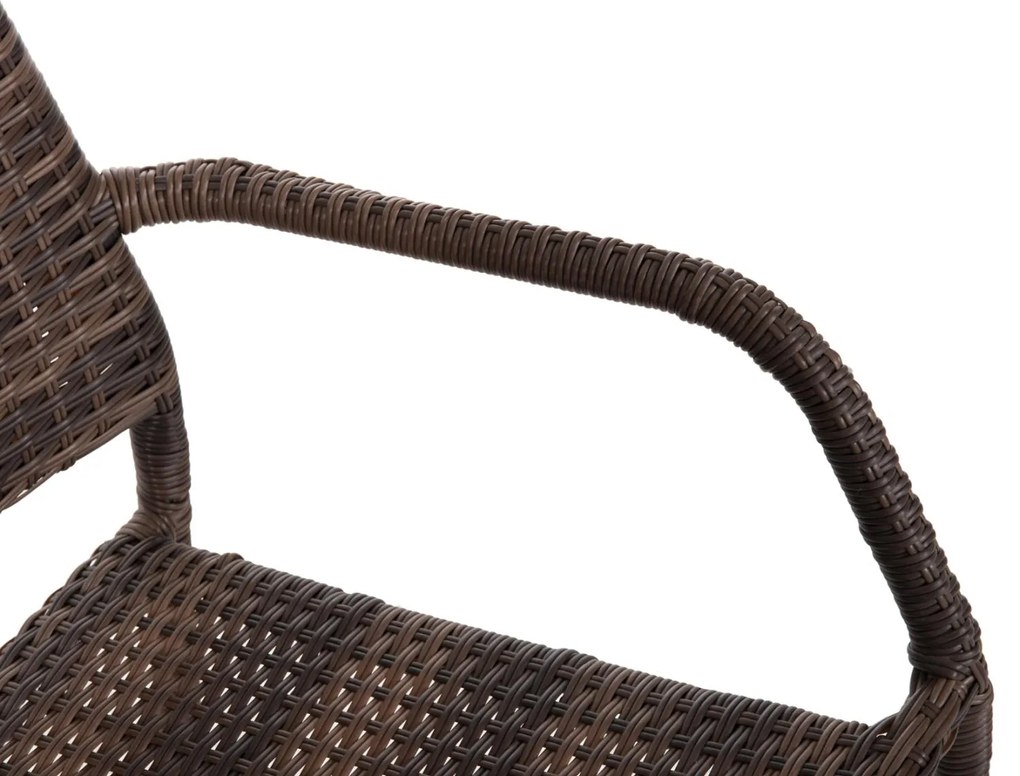 Καρέκλα - Πολυθρόνα MORNER C6074.01 Μεταλλική με Καφέ Rattan 55x58x87Υ εκ. 55x58x87 εκ.
