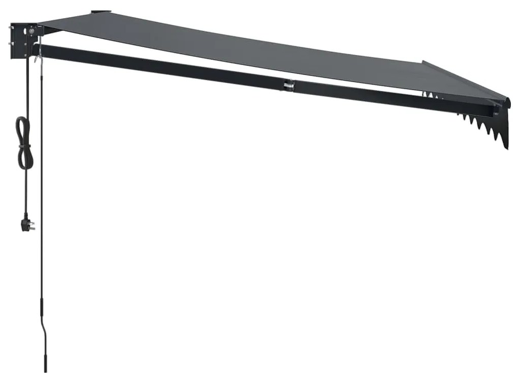 vidaXL Τέντα Πτυσσόμενη Αυτόματη Ανθρακί 3 x 2,5 μ.