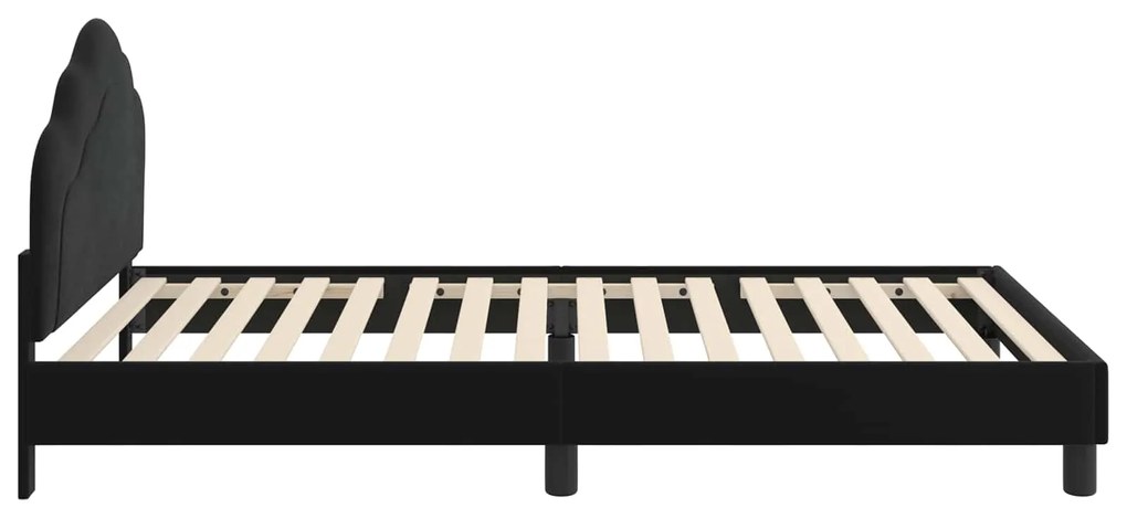 vidaXL Κρεβάτι Παιδικής Κρεβατοκάμαρας με Κεφαλάκι Μαύρο 80 x 200 cm