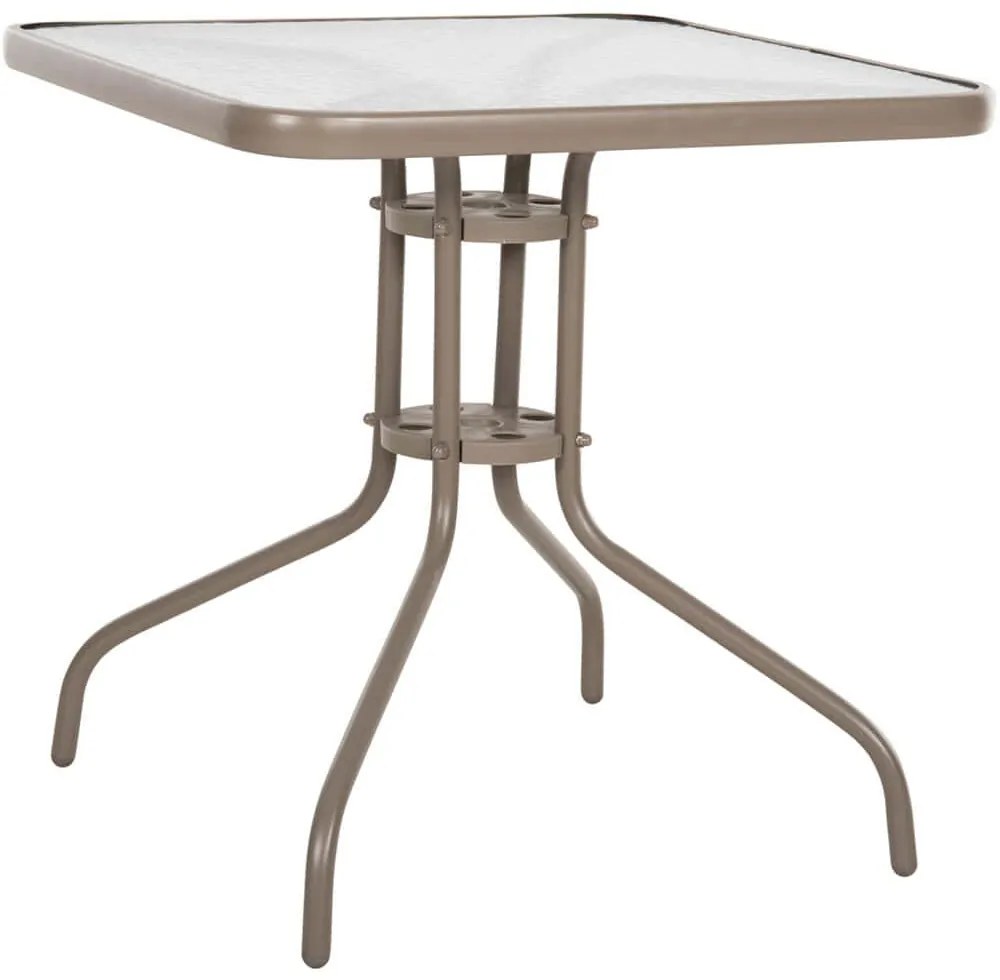 Τραπέζι Κήπου Figo HM5036.04 70x70x72,5cm Champagne