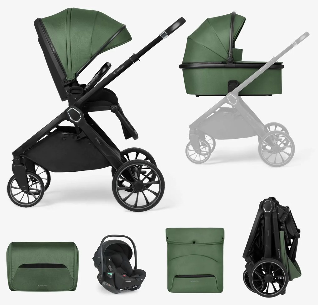 KIKKA BOO ΠΟΛΥΚΑΡΟΤΣΙ 3 ΣΕ 1 ΜΕ ΚΑΛΑΘΟΥΝΑ ΚΑΙ ΚΑΘΙΣΜΑ ΑΥΤΟΚΙΝΗΤΟΥ TIFFANY ARMY GREEN 31001020154-3