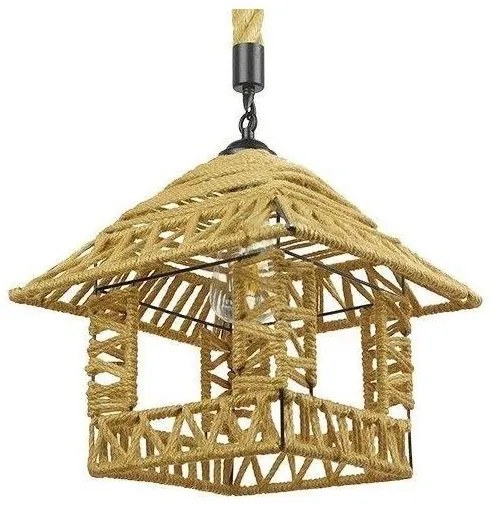 Κρεμαστό Φωτιστικό Οροφής Σχοινί Φ43 GloboStar SPIKY 01613 01613 Μπεζ