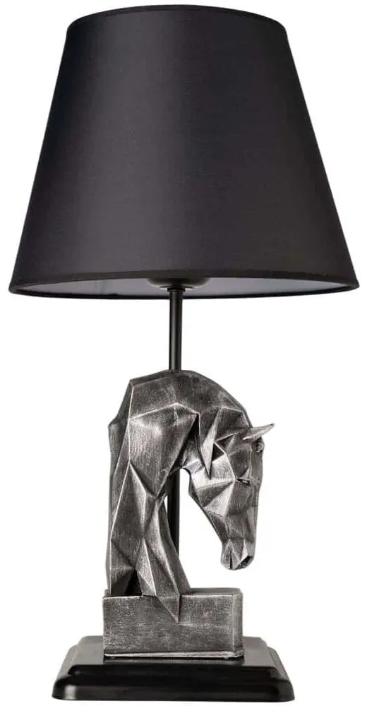 Φωτιστικό Επιτραπέζιο 687HMY1514 Φ24x50cm E27 40W Silver-Black Opviq
