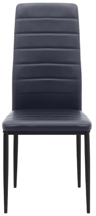 Καρέκλα τραπεζαρίας Rosa Megapap μαύρο PU - μεταλλικό μαύρο πόδι 40x52x96εκ.