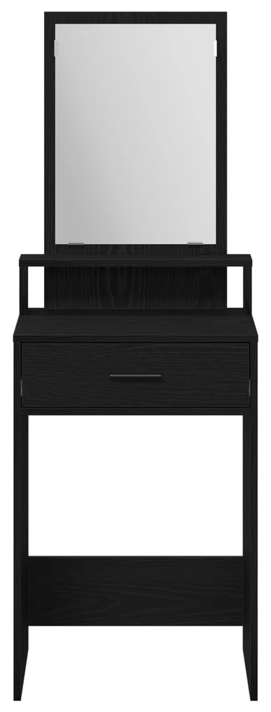 vidaXL Τουαλέτα με Συρτάρια Μαύρη Δρυς 50x41x140 εκ