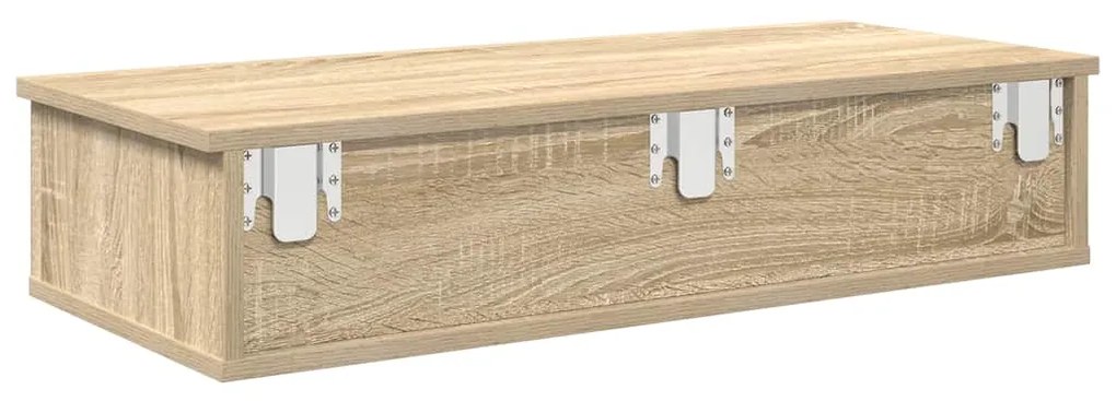 vidaXL Ράφι τοίχου με συρτάρια Sonoma Oak Κατασκευασμένο ξύλο