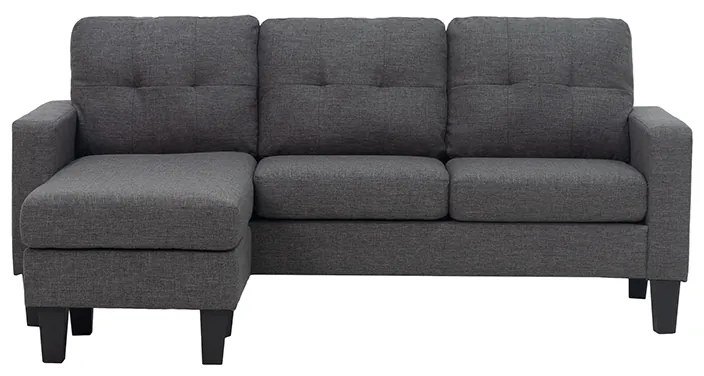 LIANA S DARK GREY ΥΦΑΣΜΑ ΓΩΝΙΑ 185Χ126X84εκ.