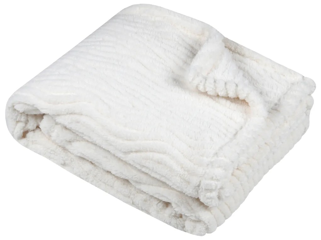 Κουβέρτα Fleece Ημίδιπλη (180x220) S-F Columbia Ecru P3C684001