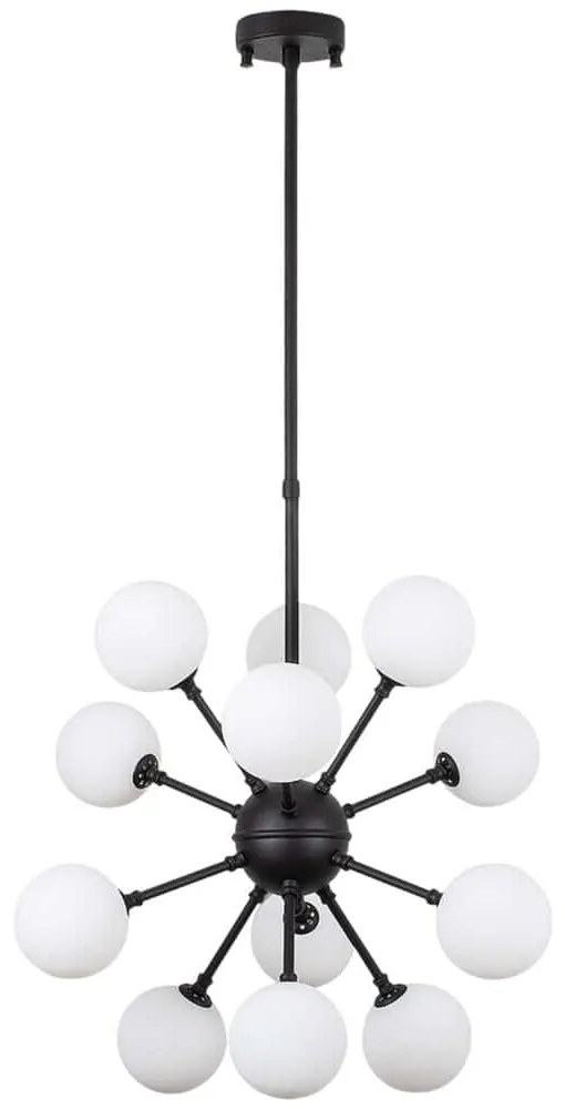 Φωτιστικό Οροφής Cavud 942FLG1272 52x52x92cm 12xG9 10W Black Opviq