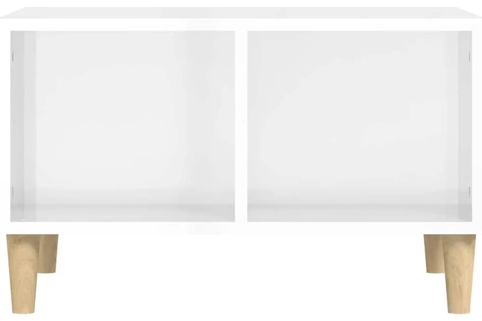 vidaXL Τραπεζάκι Σαλονιού Γυαλ. Λευκό 60x50x36,5 εκ. Επεξεργ. Ξύλο