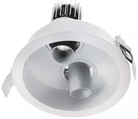 Χωνευτό Σποτ Φωτιστικό Οροφής 2xLED 9W IP20 3000K Zambelis-1927-Λευκό 1927
