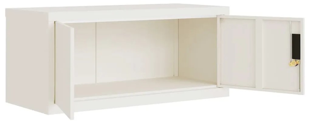 vidaXL Αρχειοθήκη Λευκή 90 x 40 x 145 εκ. από Ατσάλι