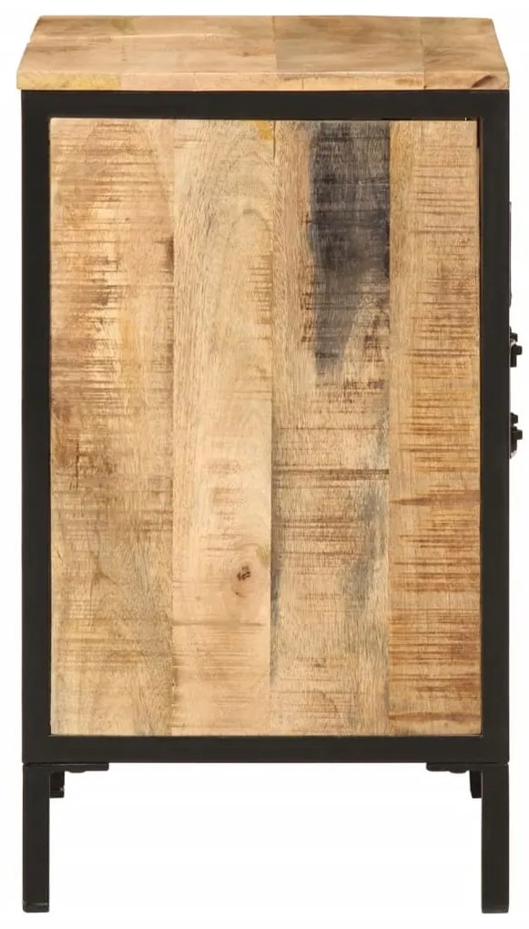 vidaXL Ντουλάπι Μπάνιου 55x35x60 εκ. από Μασίφ Ξύλο Μάνγκο και Σίδηρο