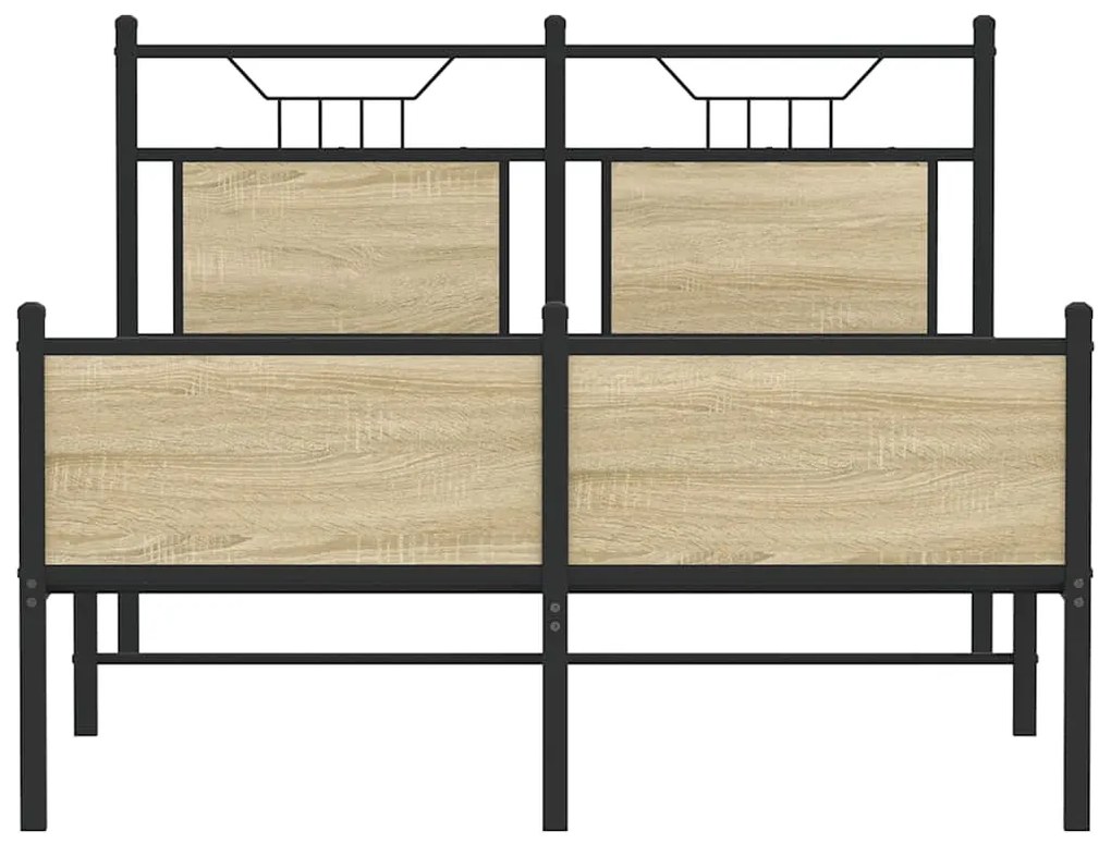 vidaXL Πλαίσιο Κρεβατιού Χωρ. Στρώμα Sonoma Δρυς 120x200εκ. Επ. Ξύλο