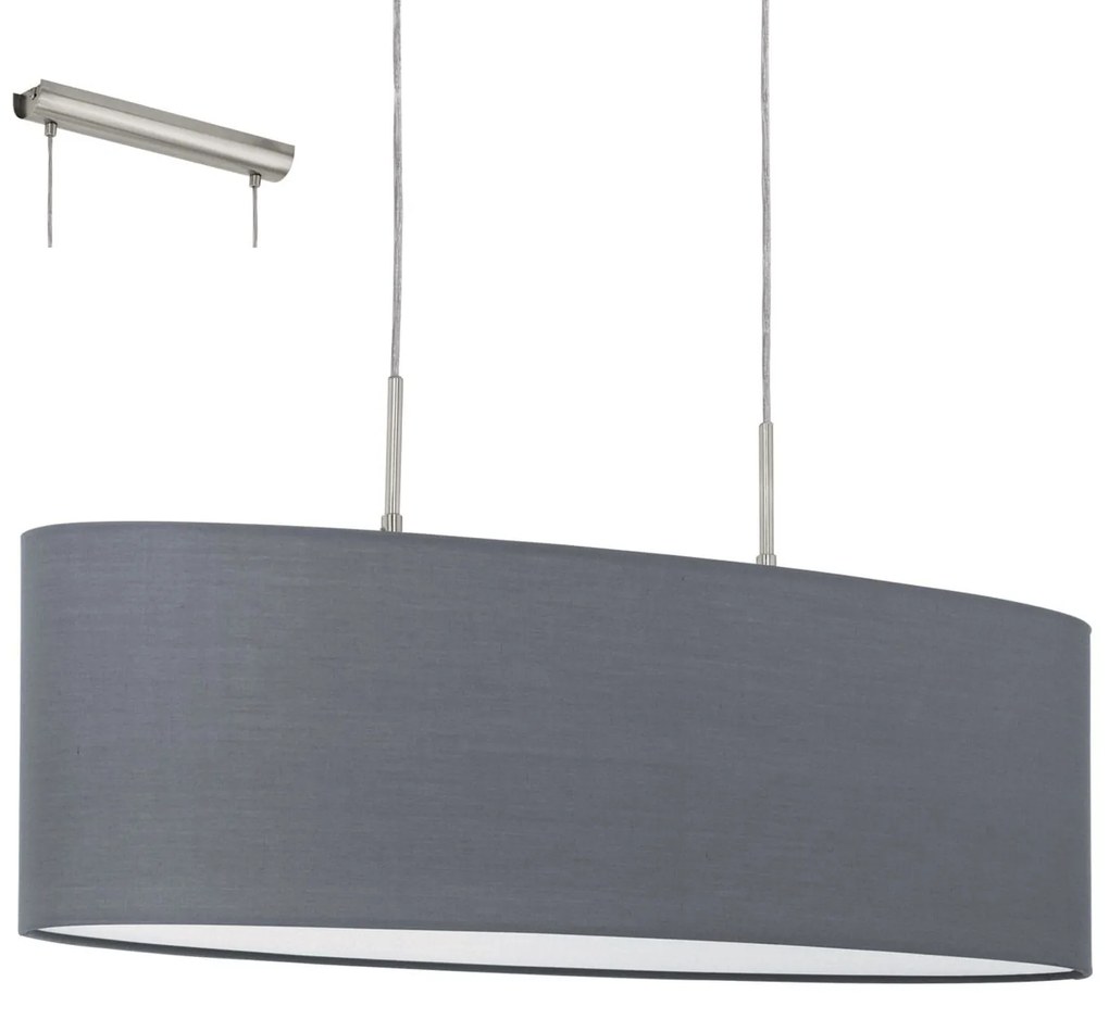 Φωτιστικό Οροφής Pasteri 31582 Grey Eglo Metal, Fabric