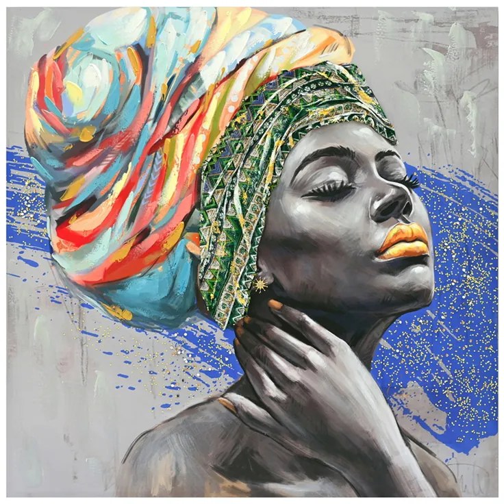 Πίνακας σε καμβά Africana Inart 100x3x100εκ