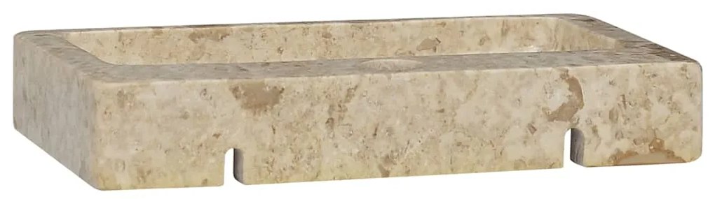 vidaXL Νιπτήρας Επιτοίχιος Κρεμ 38 x 24 x 6,5 εκ. Μαρμάρινος