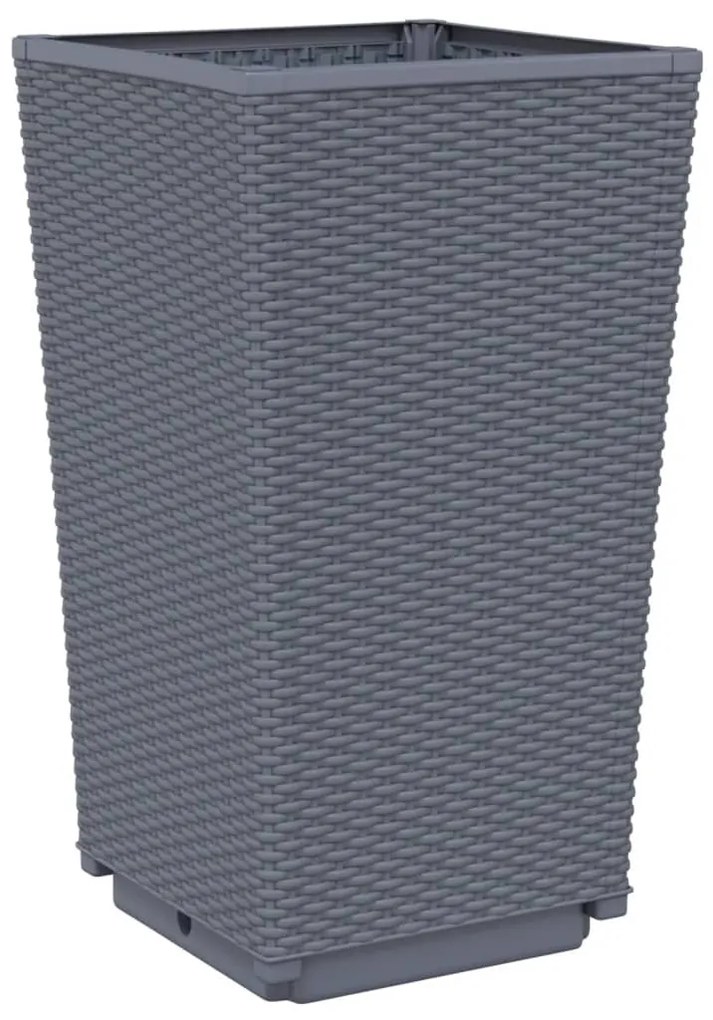 vidaXL Ζαρντινιέρες Κήπου 4 τεμ. Μπλε Γκρι 32,5x32,5x57 εκ. Πολυπροπυλένιο