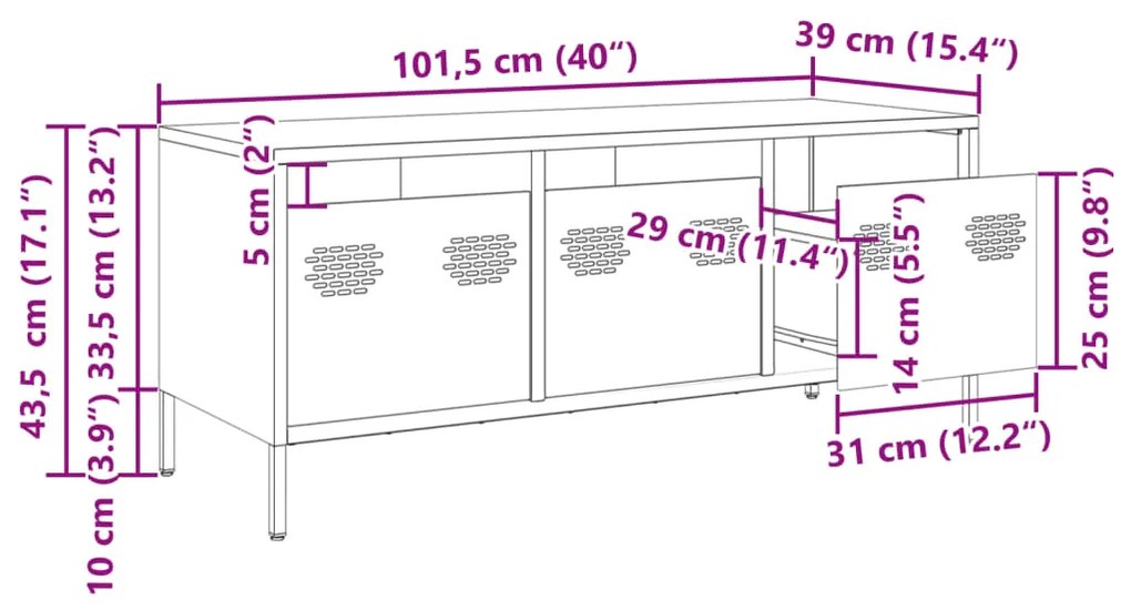 ΈΠΙΠΛΟ ΤΗΛΕΟΡΑΣΗΣ ΑΝΘΡΑΚΙ 101,5X39X43,5ΕΚ. ΑΤΣΑΛΙ ΨΥΧΡΗΣ ΈΛΑΣΗΣ 851228