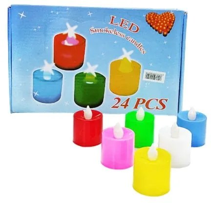 LED Φωτιζόμενα κεράκια 24τμχ. - LED plastic swinging candle