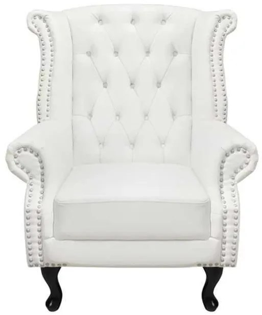 ΠΟΛΥΘΡΟΝΑ-ΜΠΕΡΖΕΡΑ T.CHESTERFIELD POLINA HM0053.02 PU ΛΕΥΚΟ ΜΑΤ 83x75x107Yεκ.