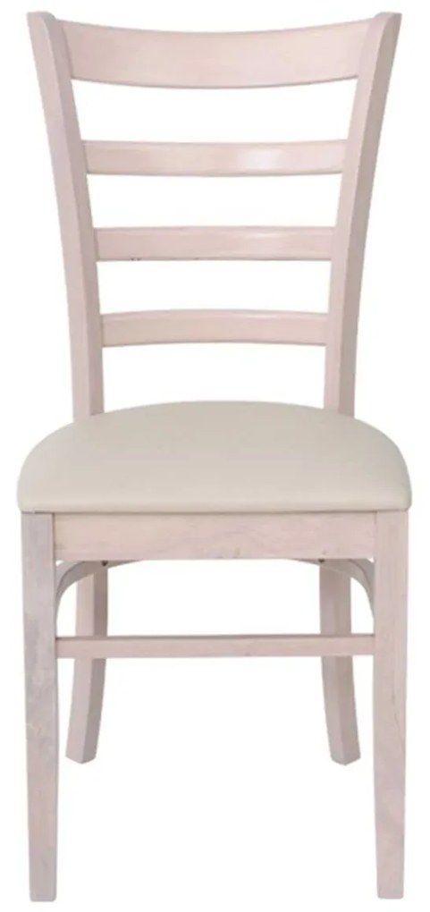 NATURALE Καρέκλα White Wash, Pu Εκρού   2τμχ