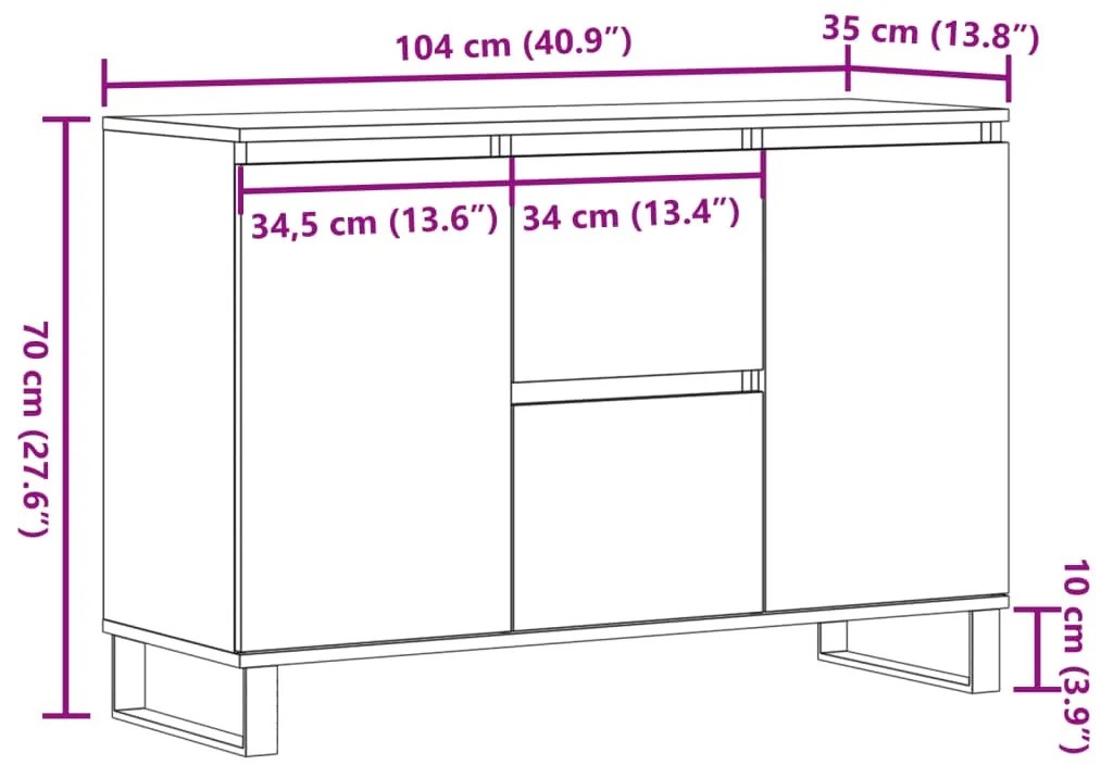 ΜΠΟΥΦΕΣ ΔΡΥΣ ΤΕΧΝΙΤΗΣ 104 X 35 X 70 ΕΚ. ΑΠΟ ΕΠΕΞΕΡΓΑΣΜΕΝΟ ΞΥΛΟ 857267