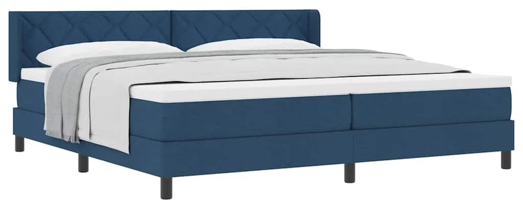 vidaXL Κρεβάτι box spring με στρώμα με στρώμα Μπλε 200 x 200 cm