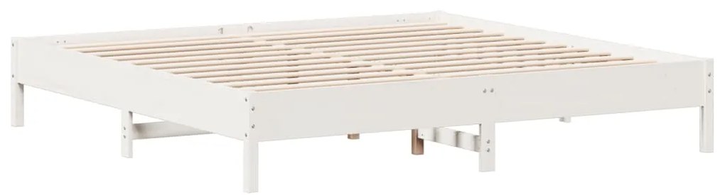 vidaXL Σκελετός Κρεβ. Χωρίς Στρώμα Λευκό 160x200 εκ Μασίφ Πεύκο
