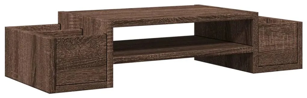 vidaXL Βάση Οθόνης με Αποθ. Καφέ Δρυς 70x27x15 εκ. Επεξεργ. Ξύλο